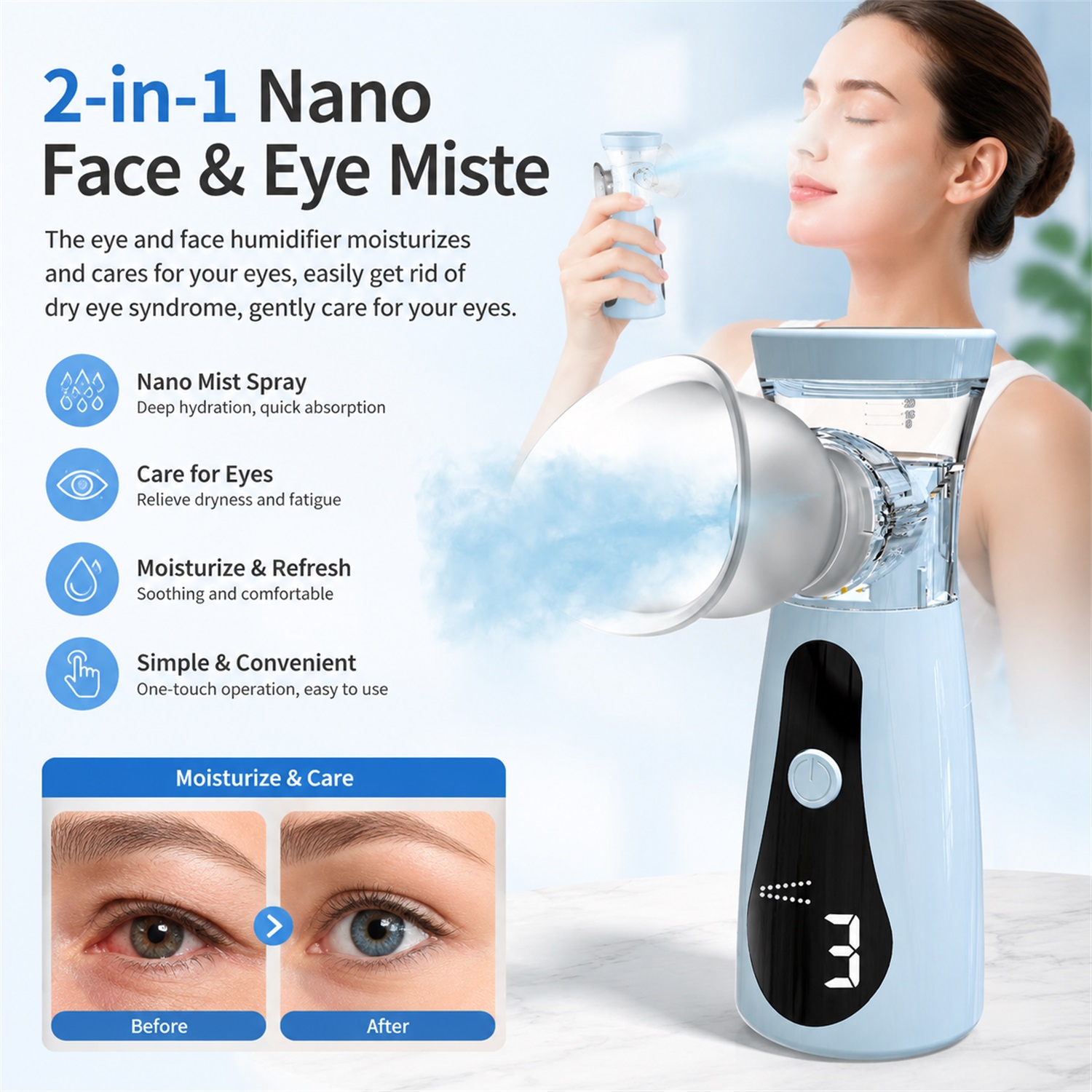 Facial Steamer Nano - Vaporizador Facial Nano Cold Spray -
